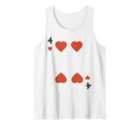 Costume de Groupe d'halloween Four of Hearts Deck of Cards Débardeur