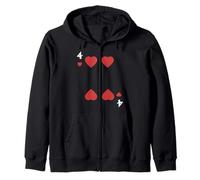 Costume de Groupe d'halloween Four of Hearts Deck of Cards Sweat à Capuche