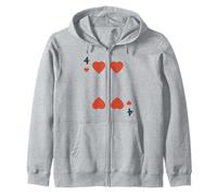 Costume de Groupe d'halloween Four of Hearts Deck of Cards Sweat à Capuche