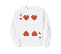 Costume de Groupe d'halloween Four of Hearts Deck of Cards Sweatshirt