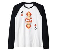 Costume de Groupe Queen of Diamonds Deck of Cards Halloween Manche Raglan