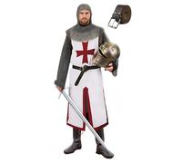 Costume de guerrier croisé médiéval pour homme - Grande taille - M