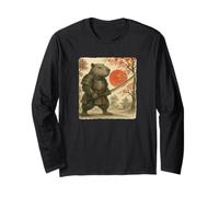 Costume de Guerrier Japonais Capybara Samouraï Sumi-e Art drôle Manche Longue