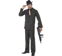 Costume De Halloween Mobster Pour Homme Smiffy's Gold Pinstripe Gangster 22414