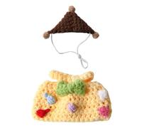 Costume de hamster - Robe sweat tricotée avec chapeau pour animaux de compagnie - Vêtements tricotés pour animaux de compagnie - Pour cochon d'Inde, hamster, furet, lapin, chinchilla, hérisson