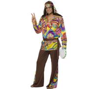 Costume De Hippie Multicolore Pour Homme Sd Xl Multicolore