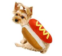 Costume de Hot-Dog pour animaux de compagnie conception de hamburger vêtements de chien pour animaux de compagnie Halloween Cosplay tenue de fête de vacances habiller pour chiot chaton(L)