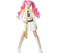 Costume de Idol Group pour enfants, costume de scène à imprimé étoiles de chasseur d'étoiles de chasse pour filles, tenues d'Halloween, fête d'anniversaire et costumade (A, 12 à 13 ans)