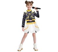 Costume de Idol Group pour enfants, costume de scène imprimé étoiles de chasse pour filles, tenues de performance pour Halloween, déguisement de chasseurs d'anime pour filles, costumes d'Halloween
