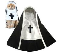 Costume de Jeu de rôle pour Chien - Tenues drôles de nonnes pour Animaux de Compagnie, Comprend Voile Habitude, vêtements Religieux Mignons | Vêtements d'halloween pour Chiens de Petite, Moyenne