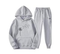 Costume de Jogging pour Femme, Sweat à Capuche, Pantalon de survêtement, Haut à Manches Longues, Pantalon Grande Taille avec Poches, Ensemble 2 pièces, Costume imprimé Battement de cœur