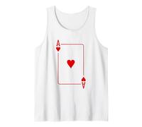 Costume de Joueur de Poker Ace of Hearts pour Halloween Débardeur