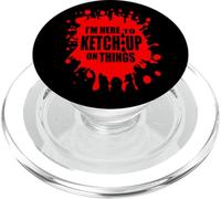 Costume de Ketchup à la Tomate Rouge DIY I'm Here to Ketchup on Things PopSockets PopGrip pour MagSafe