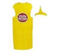 Costume De Ketchup À Moutarde - Costume De Ketchup Drôle, Costume De Couple D'Halloween | Des Accessoires De Costumes De Performance De Scène Respirante, De Vêtements Larges Habitations De Vêtements D