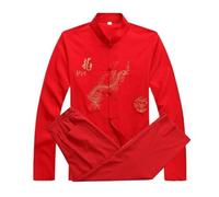 Costume de Kung Fu en Coton for Hommes, Uniforme WU Shu brodé, vêtements Tai Chi à Manches Courtes ML XL XXL XXXL pour Tai Chi, Arts Martiaux(Color 11,XL)