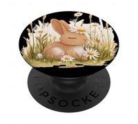 Costume de Lapin à Fleurs avec Marguerites pour garçons et Filles PopSockets PopGrip Adhésif