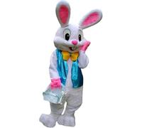 Costume de lapin de Pâques en peluche pour adulte - Mascotte d'Halloween - Taille M : 171 à 180 cm