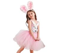 Costume de lapin de Pâques pour filles - Robe tutu de lapin pour filles | Costume de lapin pour avec oreilles d'animal, bandeau de cheveux, tutu et pattes pour Halloween