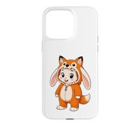 Costume de Lapin Kawaii dans Un Renard pour Filles et Enfants Coque pour iPhone 15 Pro Max