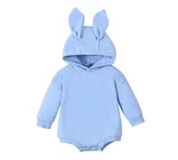 Costume de lapin pour bébé - Tenue de Pâques - Costume animal mignon - Combinaison douce - Avec oreilles de lapin - Grenouillère pour les promenades au printemps