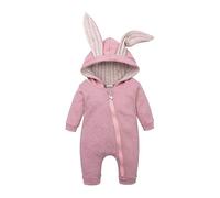 Costume de lapin pour bébé - Tenue de Pâques - Costume d'animaux mignons - Combinaison douce - Confortable - Oreilles de lapin - Combinaison mignonne pour les séances photo de Pâques