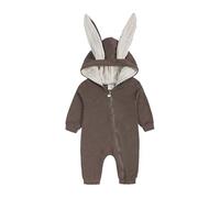Costume de lapin pour bébé - Tenue de Pâques - Costume d'animaux mignons - Combinaison douce - Confortable - Oreilles de lapin - Combinaison mignonne pour les séances photo de Pâques