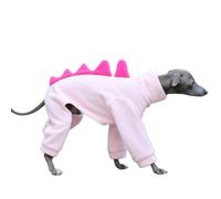 Costume de lévrier italien - Combinaison mignonne à col roulé en polaire motif dinosaure - Manteau chaud pour chiens de petite et moyenne taille - Pyjama d'hiver et tenues