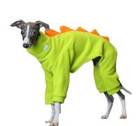 Costume de lévrier italien - Combinaison mignonne à col roulé en polaire motif dinosaure - Manteau chaud pour chiens de petite et moyenne taille - Pyjama d'hiver et tenues