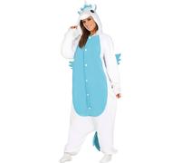 Costume de licorne pour adulte blanc-bleu
