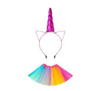 Costume de licorne pour petites filles - Bandeau arc-en-ciel - Jupe tutu