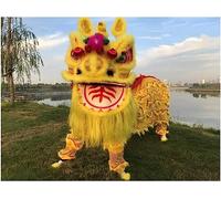 Costume de lion chinois traditionnel pour adultes, costume de mascotte double lion pour festival de printemps et spectacles culturels