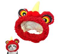 Costume de lion dansant pour animaux de compagnie - Adorable costume de lion pour animaux de compagnie, défilés et célébrations | Nouvel An chinois danse animal de compagnie chapeau lion chat tenue