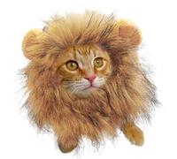 Costume de lion pour chat - Costume d'Halloween avec perruque et chapeau pour animal de compagnie | Accessoires de déguisement de Noël, décorations amusantes et mignonnes pour chatons, costume de lion