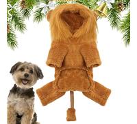 Costume De Lion Pour Chien - Sweat À Capuche En Flanelle Pour Chiot Et Crinière De Lìon Pour Chiens De Petite Et Moyenne Taille | Tenue Chaude De Perruque De Lion Pour Animaux De Compagnie Pour Yorkie