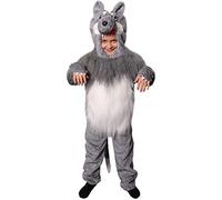 Costume de loup de luxe pour enfant avec capuche 2 pièces - Déguisement de loup gris pour l'école, la semaine du livre, la journée mondiale du livre, Halloween, fête d'animal