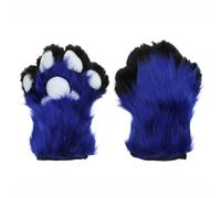 Costume De Loup Gants Chauds avec Pattes en Fourrure pour Adultes Mitaines en Peluche Mignonnes Accessoire Costume d'ours Gants Fête Animaux Cosplay Adultes