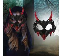 Costume de loup humain Yasha Tengu pour Halloween Dance Performance Two Half Face Bleeding Tiger Yasha Tengu Human Wolf Costume Adulte (6B, taille unique)