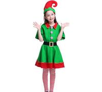Costume de lutin de Noël - Costume vert | Costume de Santa Helper - Thème de la saison pour le style du, ensemble de rôle de carnaval vif qui crée une atmosphère de fête