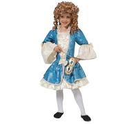 Costume de Madame Franca pour enfant, fille, taille 104, rococo, baroque, comtesse, robe de noblesse, bleu et blanc, pour le carnaval Pierro's