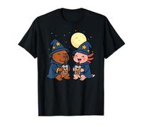 Costume de Magicien Capybara Axolotl Amusant pour Amoureux des Animaux Boba Tea T-Shirt