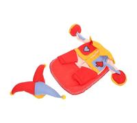 Costume de Magicien pour Chien et Chat, Déguisement Cartoon Rouge | Polyester Coton, Confortable et Respirant, Style Mignon, pour Spectacles D'histoire et Anniversaires