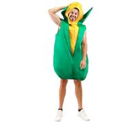 Costume de maïs pour adulte, amusant et festif, costume de nourriture d'Halloween en épi maïs avec ouverture pour le visage pour les festivals récolte, les fêtes sur le thème la nourriture