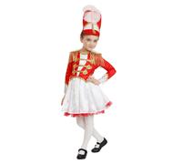 Costume de majorette tambourinaire Dress Up America pour filles Uniforme de fanfare pour enfants, rouge