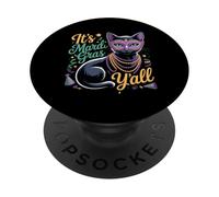 Costume de Mardi Gras en Jersey Mardi Gras Chat Noir Mardi Gras PopSockets PopGrip Adhésif
