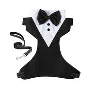 Costume de mariage pour chien, costume de mariage pour chien, chemise nœud papillon de mariage avec corde de traction, costume formel pour chien, costume de chemise, smoking pour chien, mariage, fête