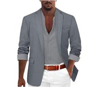 Costume de mariage pour homme - Blazer bleu clair - Coupe droite - Veste de costume d'été élégante - Veste de costume légère - Veste de costume moderne - Mode smoking - Veste traditionnelle pour homme