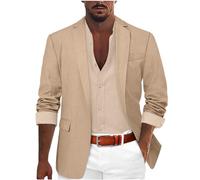 Costume de mariage pour homme - Blazer bleu clair - Coupe droite - Veste élégante et légère - Mode smoking moderne - Veste traditionnelle