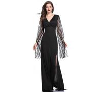 Costume de mariée fantôme reine - Robe de soirée méchante reine - Costume d'Halloween pour femme - Robe longue de vampire - Robe médiévale gothique punk - Pour carnaval, Halloween, fête, mascarade