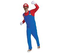 Costume de Mario officiel Super Mario, costume et accessoires unisexe pour adulte, taille XS/S