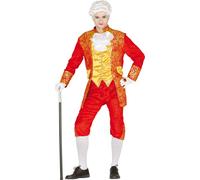 Costume de marquise Elégant costume de carnaval Mode historique rouge or, Taille : 54 - 56 (XL) Couleur : or